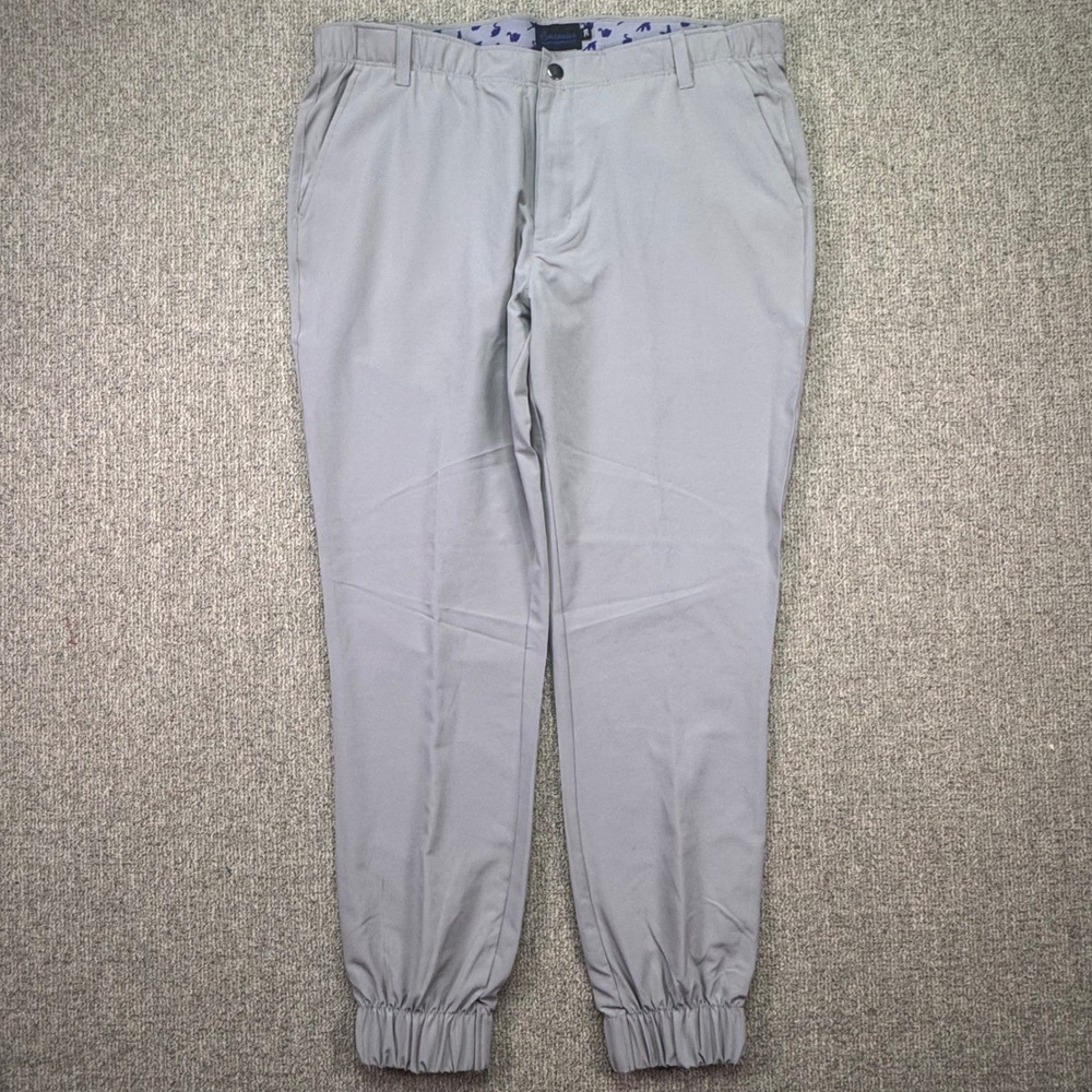Swannies Men's Golf Joggers Gray‎ Performance Stretch Pants Size 38 EUC